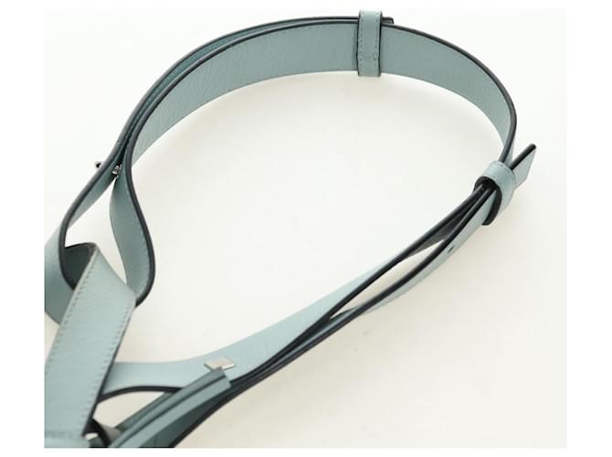 LOEWE Hammock Medium Hand Bag Leather 2way Light Blue Silver - vista 15