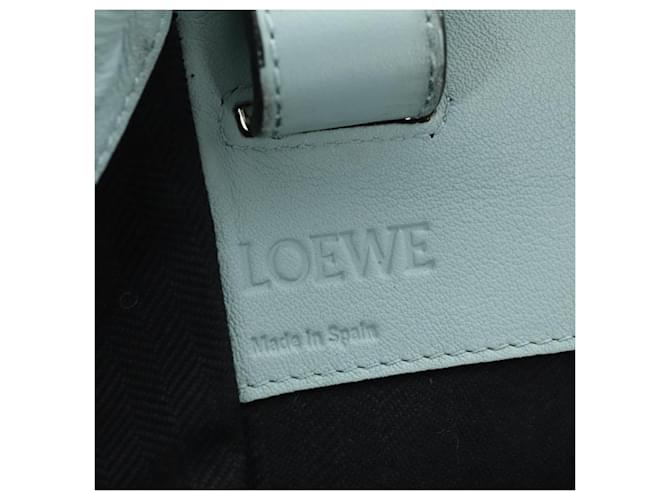 LOEWE Hammock Medium Hand Bag Leather 2way Light Blue Silver - vista 22