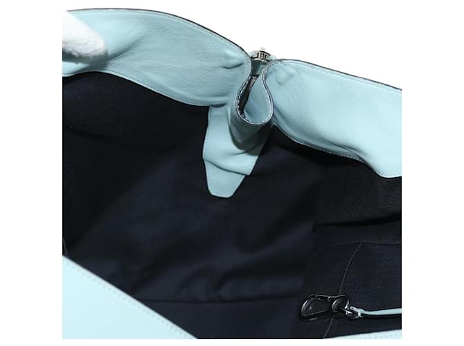 LOEWE Hammock Medium Hand Bag Leather 2way Light Blue Silver - vista 23
