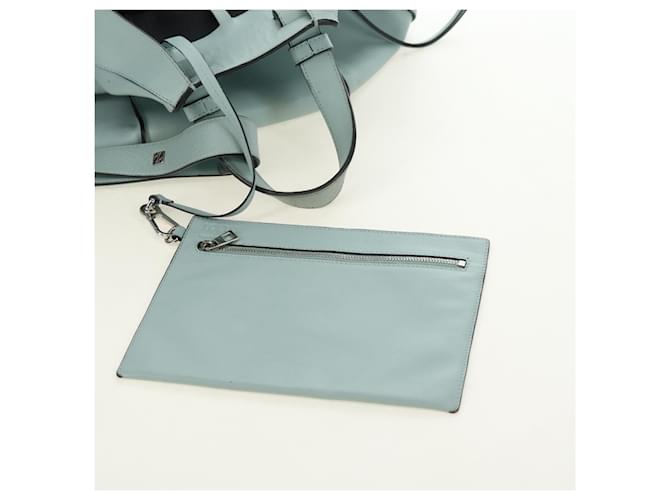 LOEWE Hammock Medium Hand Bag Leather 2way Light Blue Silver - vista 26