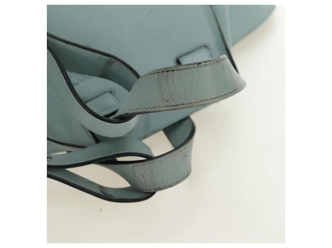 LOEWE Hammock Medium Hand Bag Leather 2way Light Blue Silver - vista 8