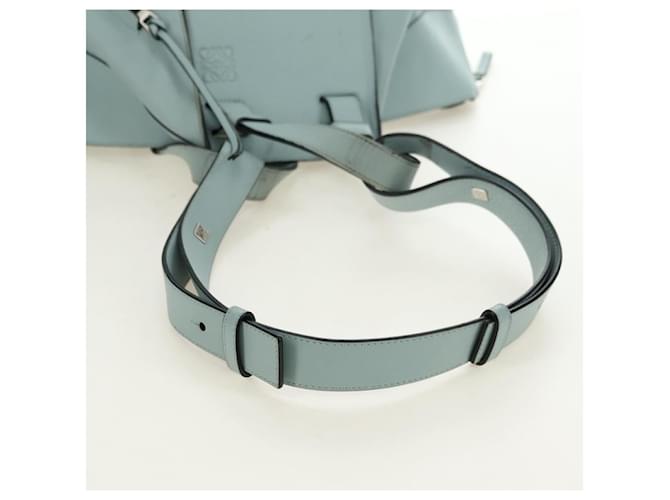 LOEWE Hammock Medium Hand Bag Leather 2way Light Blue Silver - vista 9