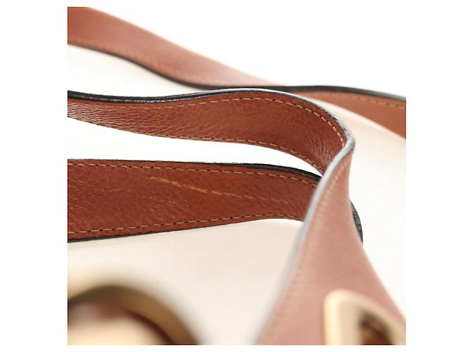 Chloé Chloe Paraty Hand Bag Leather 2way Brown Gold - vista 10