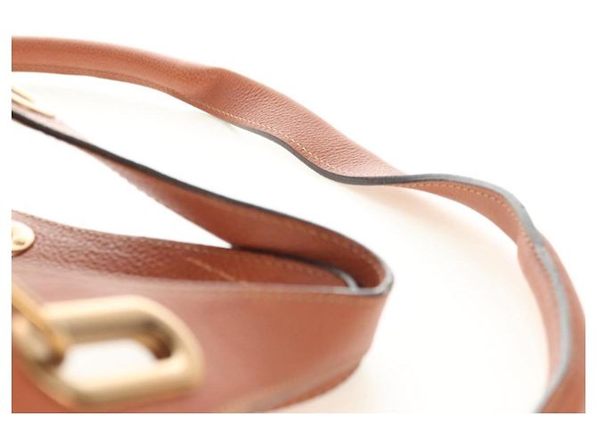 Chloé Chloe Paraty Hand Bag Leather 2way Brown Gold - vista 13