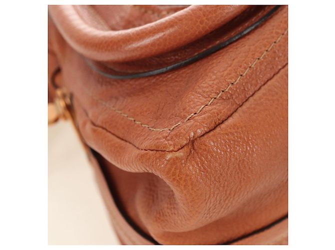 Chloé Chloe Paraty Hand Bag Leather 2way Brown Gold - vista 15