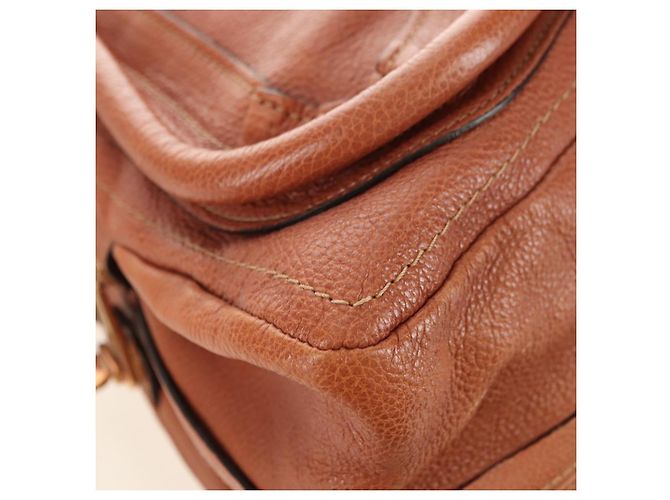 Chloé Chloe Paraty Hand Bag Leather 2way Brown Gold - vista 17