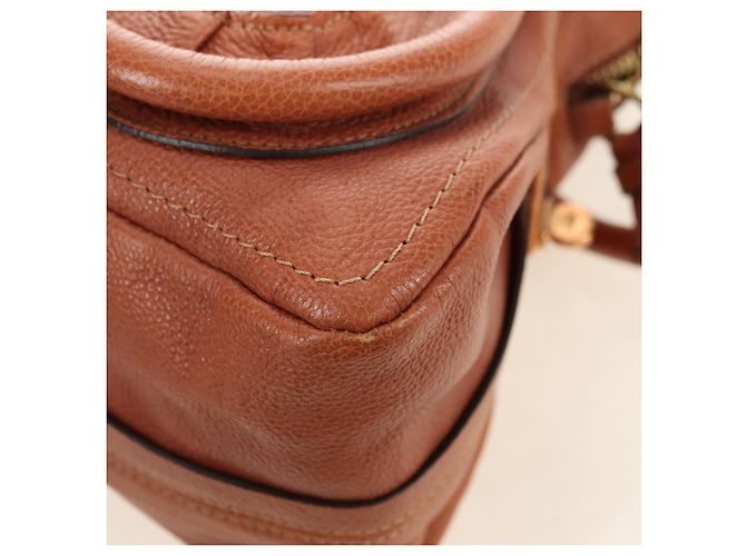 Chloé Chloe Paraty Hand Bag Leather 2way Brown Gold - vista 18
