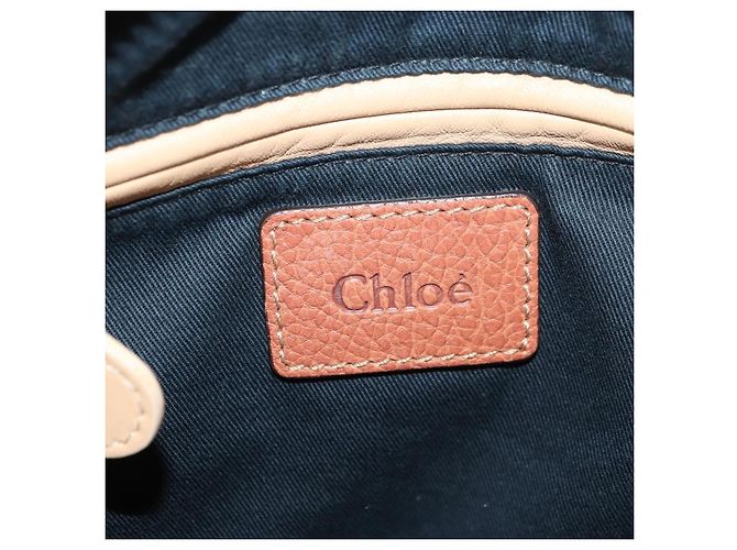 Chloé Chloe Paraty Hand Bag Leather 2way Brown Gold - vista 21