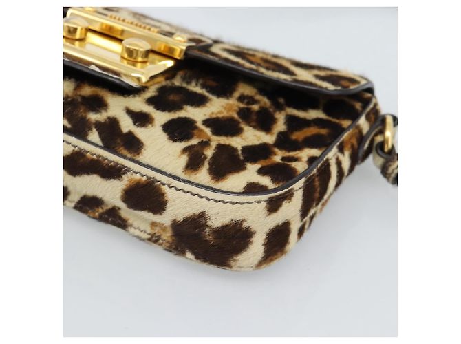 Miu Miu Shoulder Bag Harako leather Beige Gold - vista 10