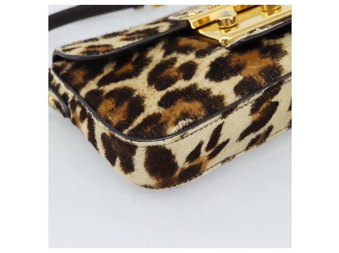 Miu Miu Shoulder Bag Harako leather Beige Gold - vista 11