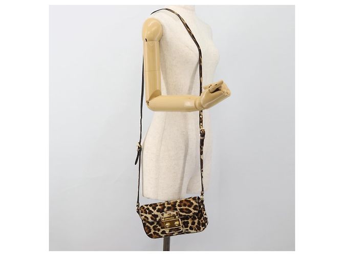 Miu Miu Shoulder Bag Harako leather Beige Gold - vista 22