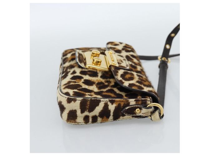 Miu Miu Shoulder Bag Harako leather Beige Gold - vista 5