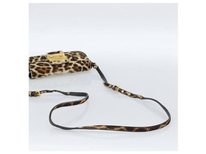 Miu Miu Shoulder Bag Harako leather Beige Gold - vista 7