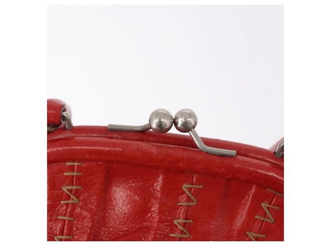 Miu Miu Hand Bag Leather Red Silver - vista 15