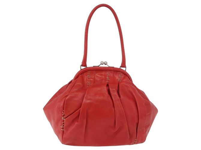 Miu Miu Hand Bag Leather Red Silver - vista 2