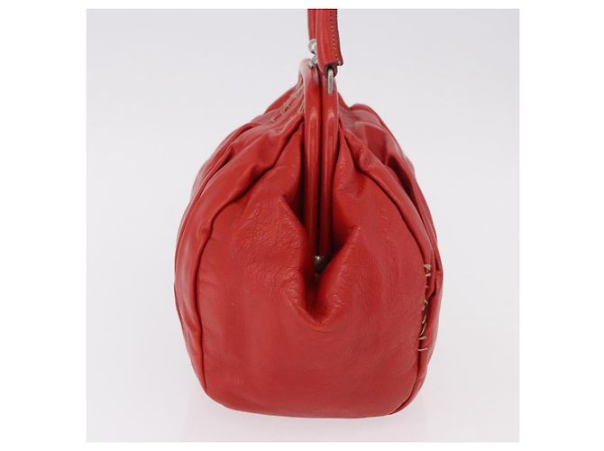 Miu Miu Hand Bag Leather Red Silver - vista 4