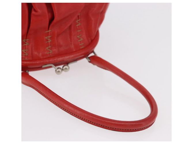 Miu Miu Hand Bag Leather Red Silver - vista 7