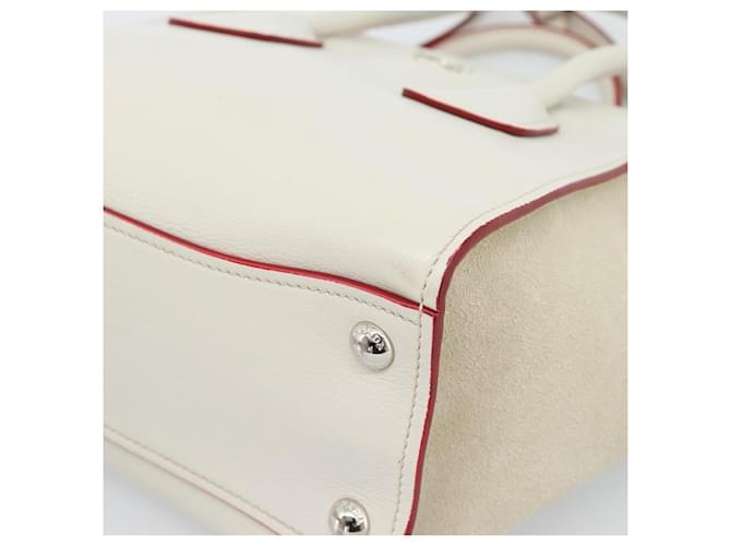 PRADA Hand Bag Leather 2way White Silver - vista 12