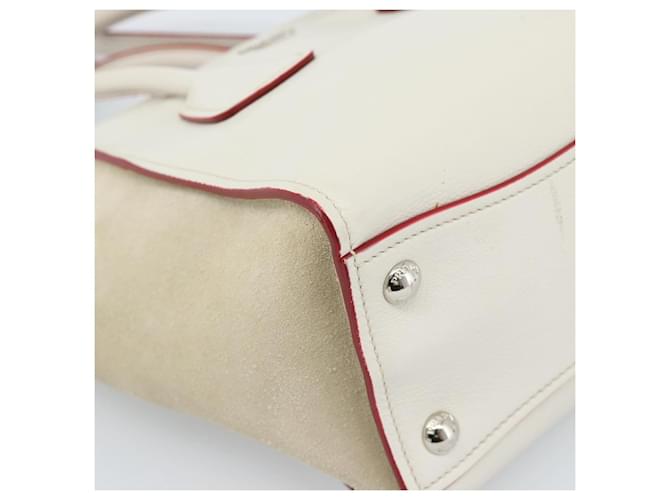 PRADA Hand Bag Leather 2way White Silver - vista 13