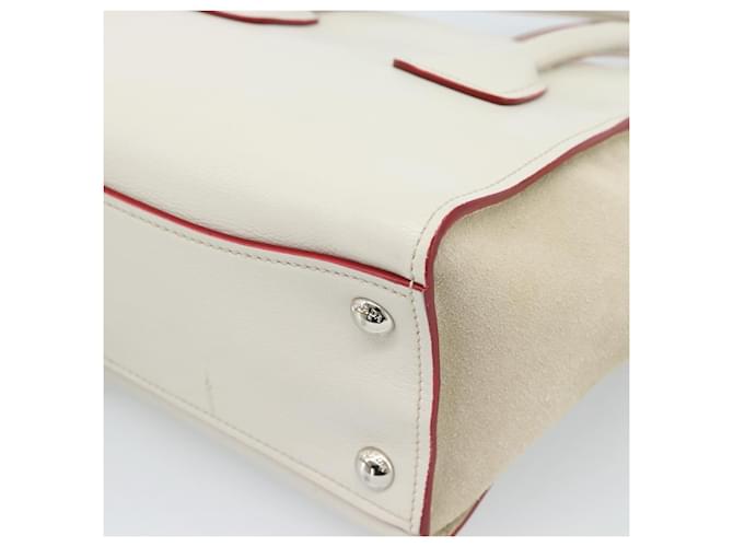 PRADA Hand Bag Leather 2way White Silver - vista 14