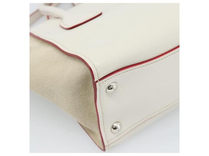 PRADA Hand Bag Leather 2way White Silver - vista 15
