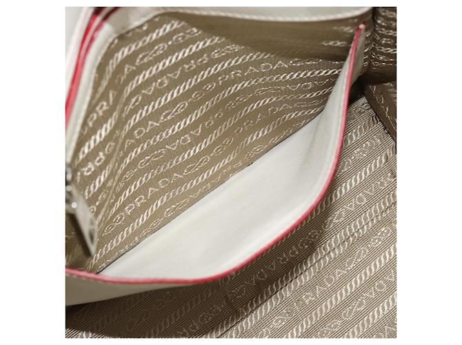 PRADA Hand Bag Leather 2way White Silver - vista 22