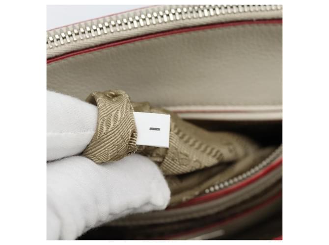PRADA Hand Bag Leather 2way White Silver - vista 29