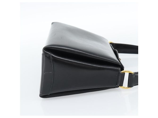 Borsa a mano GUCCI in pelle nera e oro, autentica 183374 - vista 4