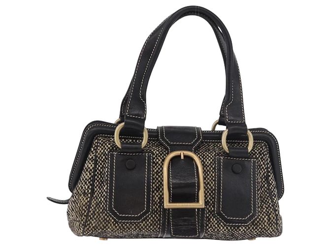 Céline CELINE Hand Bag Canvas Leather Black Gold - vista 13