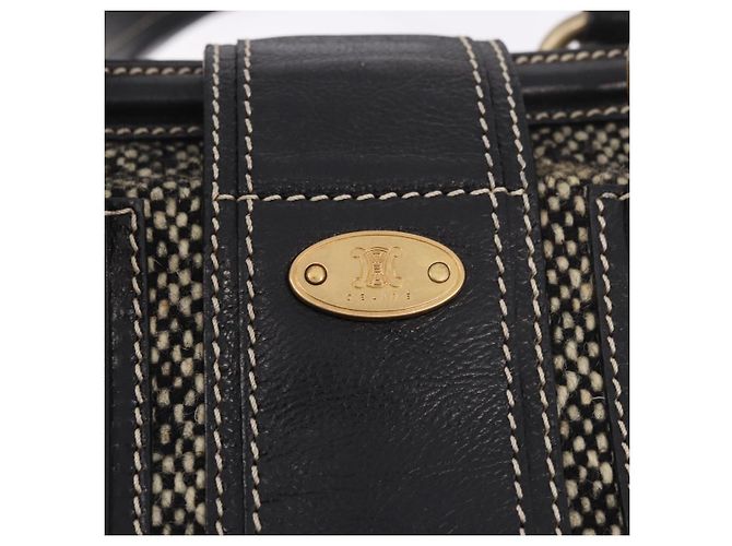 Céline CELINE Hand Bag Canvas Leather Black Gold - vista 18