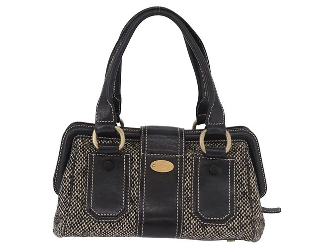 Céline CELINE Hand Bag Canvas Leather Black Gold - vista 2