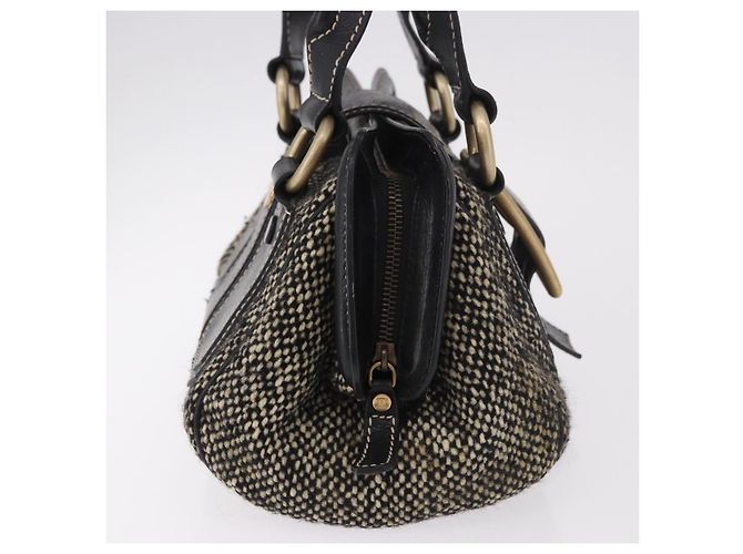 Céline CELINE Hand Bag Canvas Leather Black Gold - vista 4