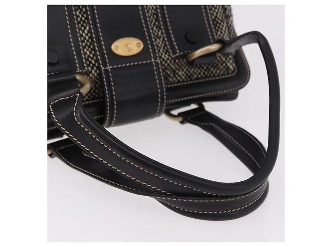 Céline CELINE Hand Bag Canvas Leather Black Gold - vista 7