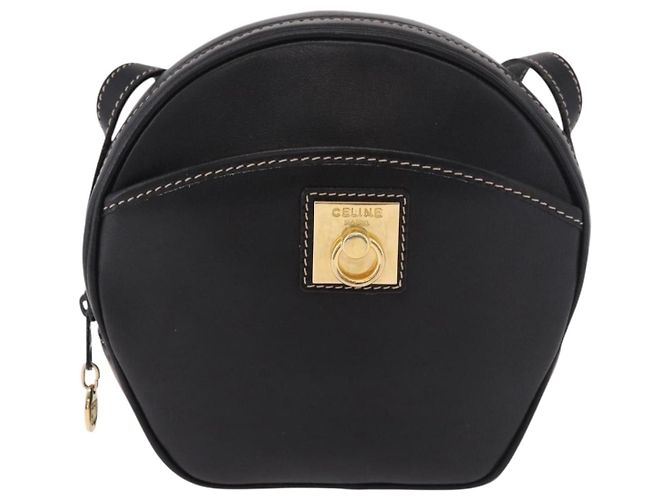 Céline CELINE Shoulder Bag Leather Black Gold - vista 13