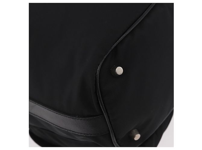 PRADA Schultertasche Nylon Black Silver - Ansicht 15