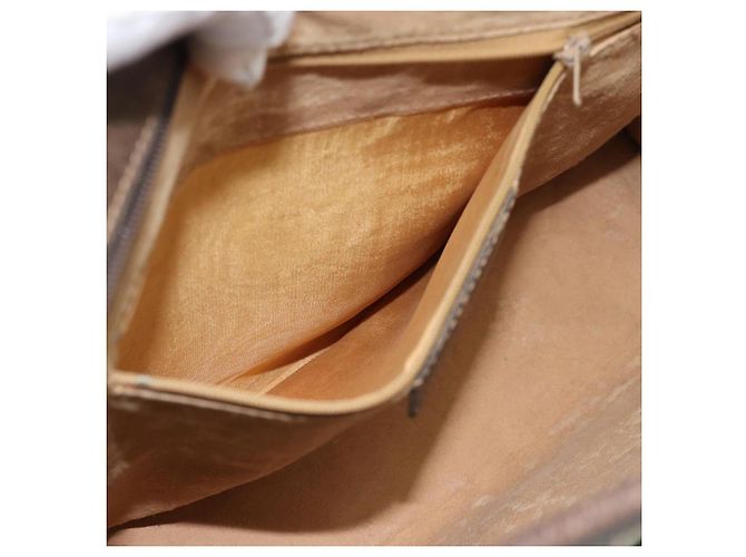 GUCCI GG Supreme Web Sherry Line Hand Bag PVC Beige Gold 010 378 - vista 21