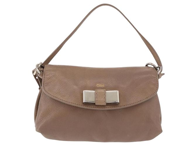 Chloé Chloe Lily Shoulder Bag Leather 2way Brown Gold - vista 13