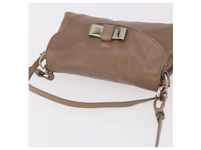 Chloé Chloe Lily Shoulder Bag Leather 2way Brown Gold - vista 6