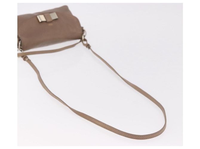 Chloé Chloe Lily Shoulder Bag Leather 2way Brown Gold - vista 8