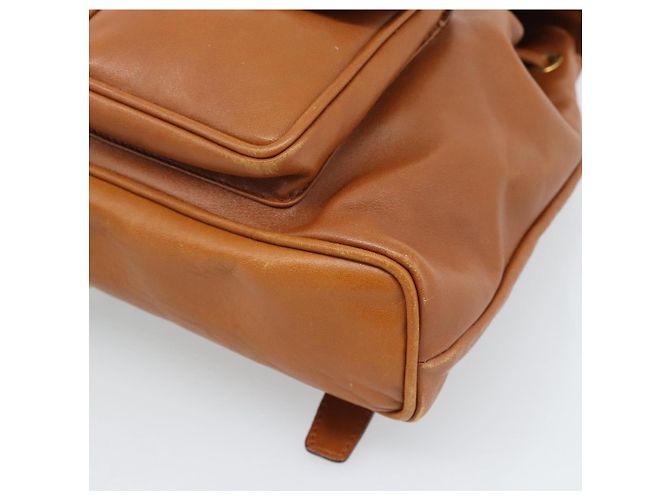 GUCCI Bamboo Backpack Leather Brown Gold - vista 15