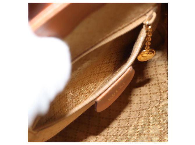 GUCCI Bamboo Backpack Leather Brown Gold - vista 23