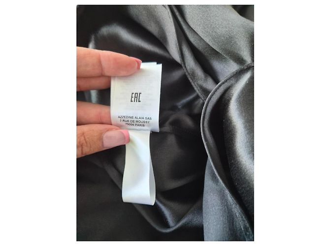 Body in seta nero Alaïa - vista 10