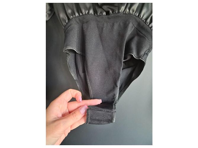 Body in seta nero Alaïa - vista 2