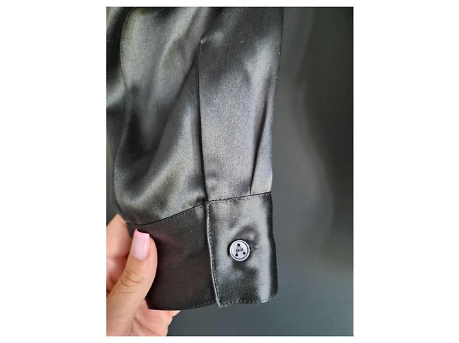 Body in seta nero Alaïa - vista 3