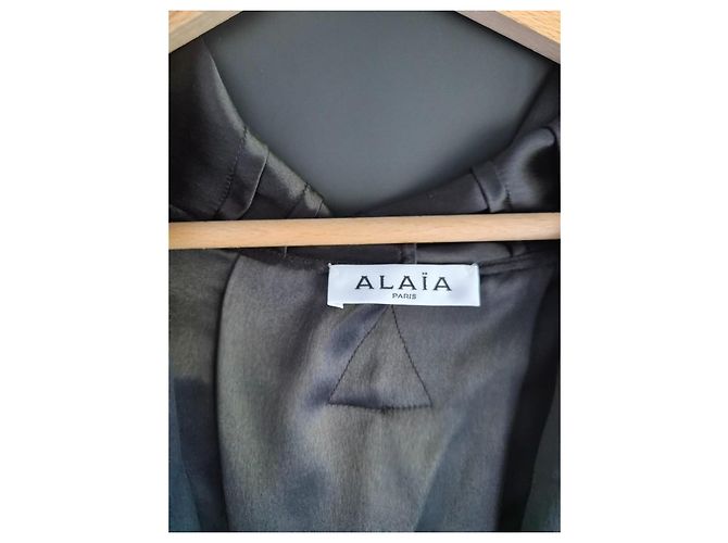 Body in seta nero Alaïa - vista 4