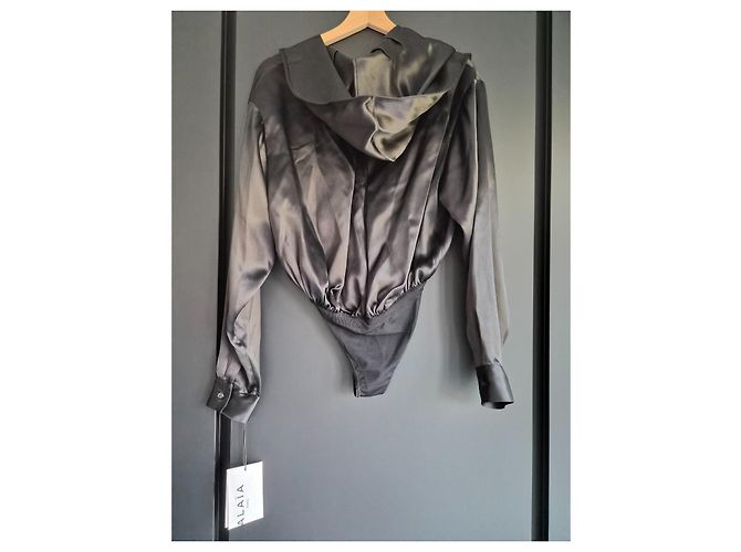 Body in seta nero Alaïa - vista 7