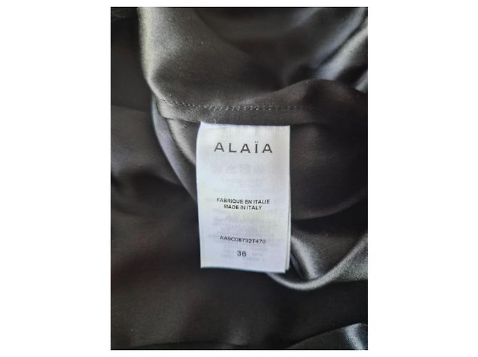 Body in seta nero Alaïa - vista 8