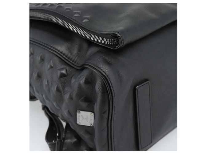 MCM Rucksack Leder Schwarz Silber - Ansicht 15