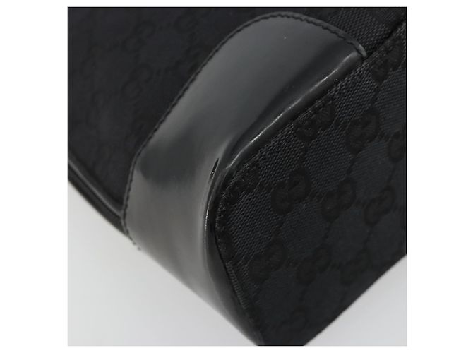 GUCCI GG Canvas Hand Bag Black Gold 002 1122 - vista 16
