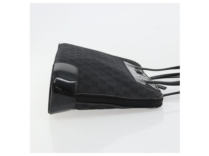 GUCCI GG Canvas Hand Bag Black Gold 002 1122 - vista 3